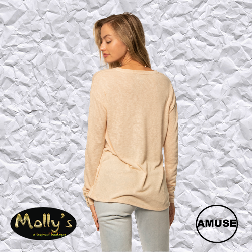 Clifton L/S Knit Top - Choose from 2 Colors